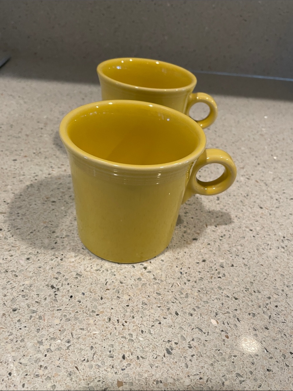 Fiestaware Yellow Stoneware Mugs - Set of 2